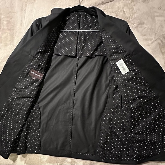 Michael Kors Classic-Fit Suit 2 Piece 100% Cotton Size-44R Color: Black - Picture 5 of 14